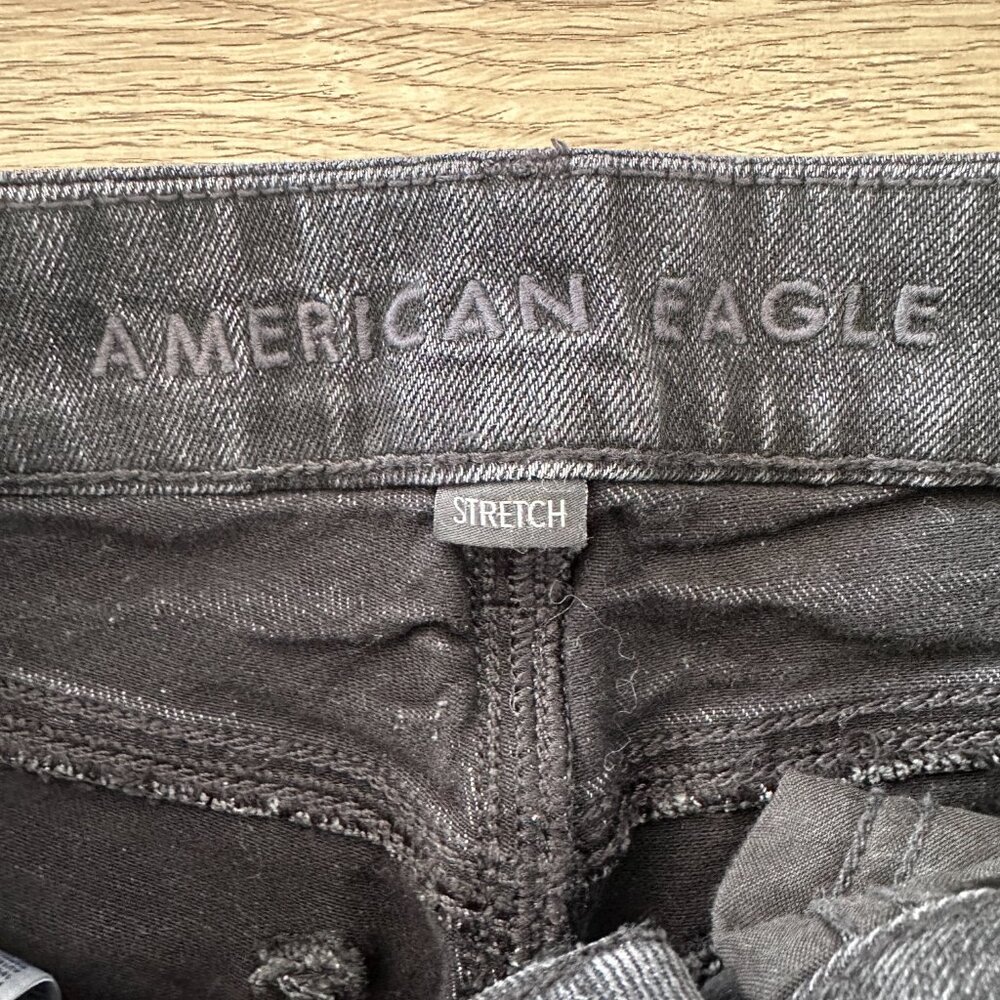 American Eagle Dreamy Drape Black Denim size OO - Picture 4 of 4